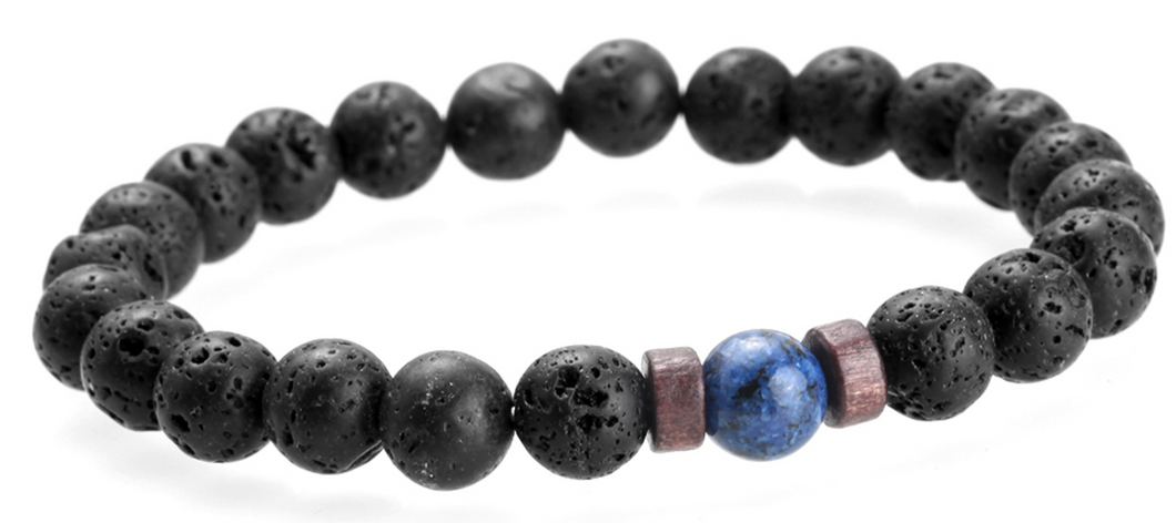 Lava Anxiety Bracelet Natural Black Volcanic Stone Color Changing Thermo Sensitive Mood Bead Aromatherapy Essential Oil Diffuser Bracelet Jewellery