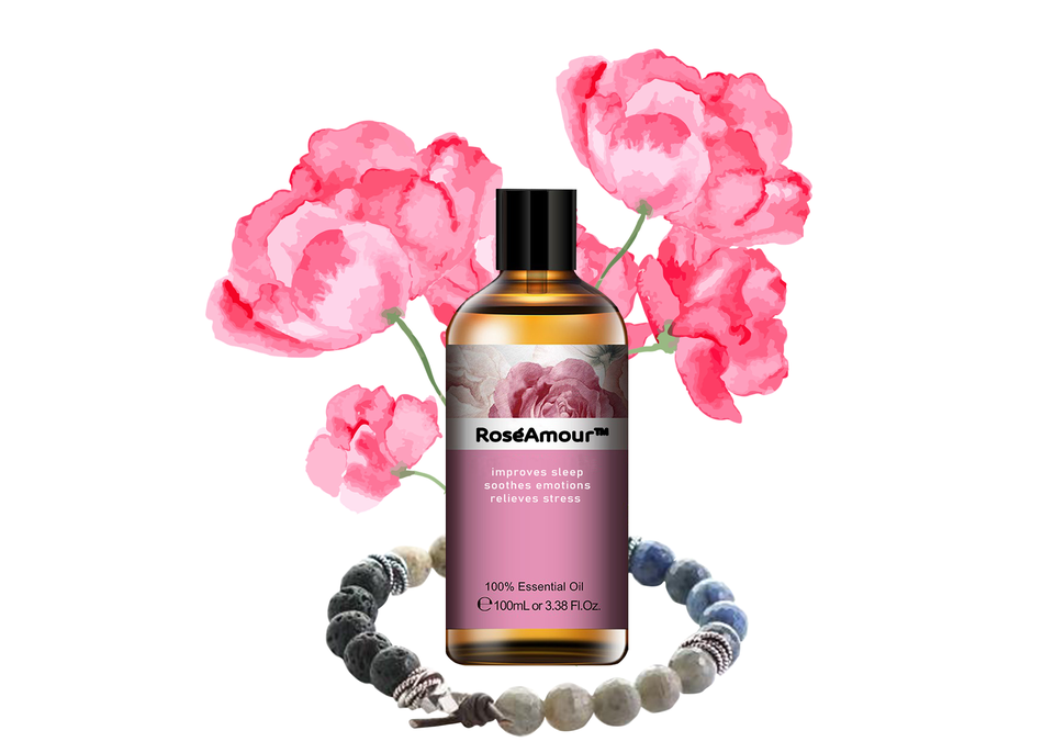 RoséAmour™ & Gemstone Diffuser Bracelet